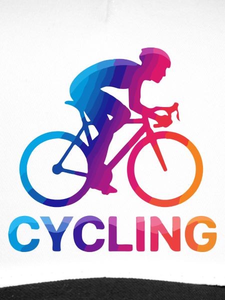 Rainbow Cyclist Silhouette