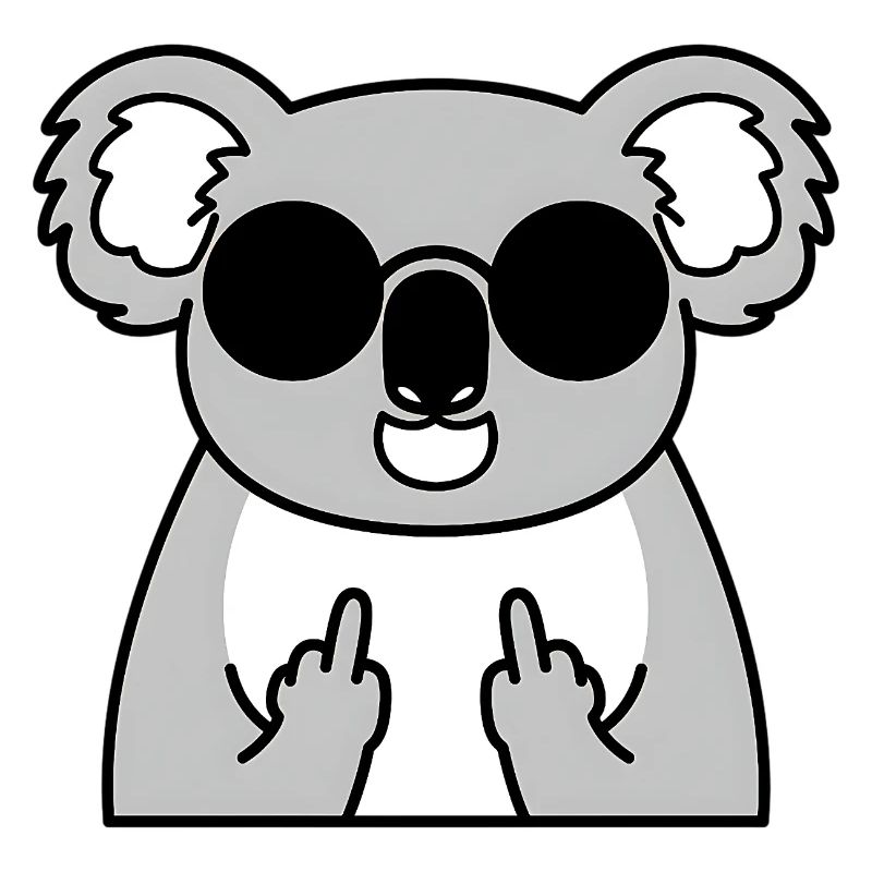 Koala Punk: Middle Finger Attitude
