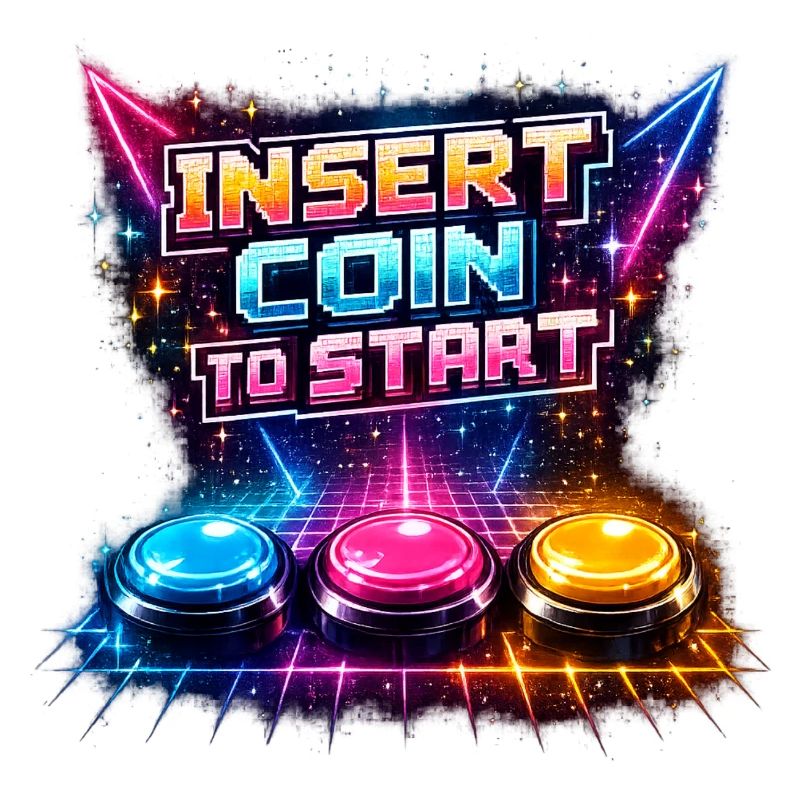 Retro Arcade Neon – Insert Coin