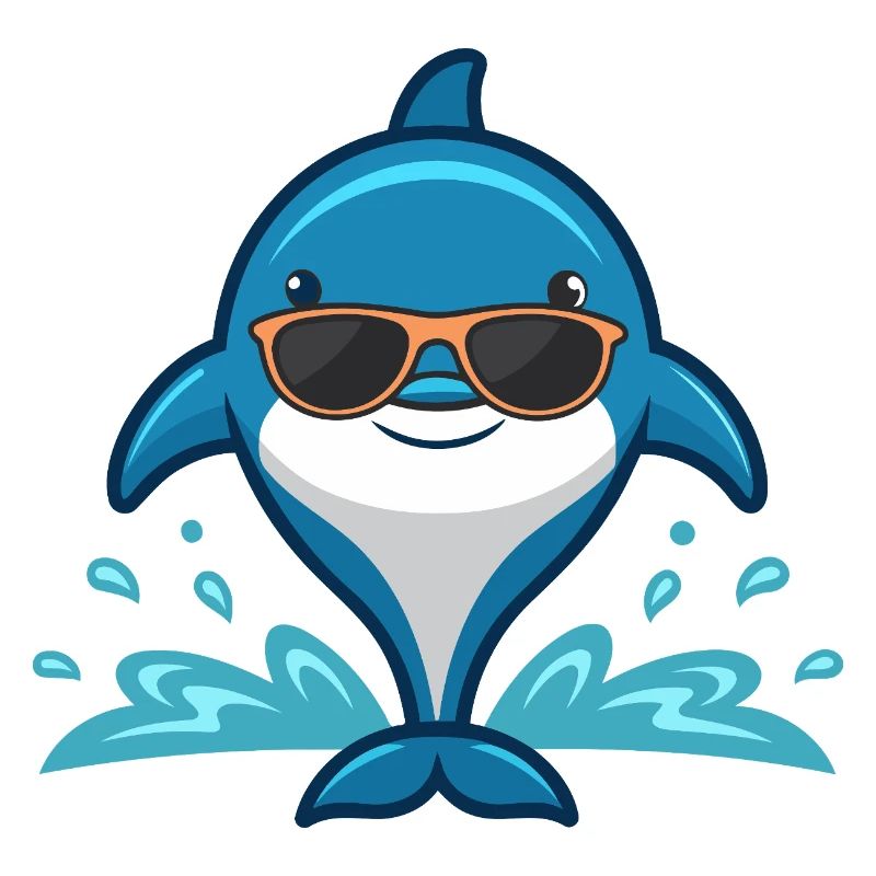 Chic dolphin on the waves