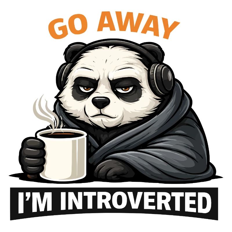 Introvertierter Panda Kaffee-Tee