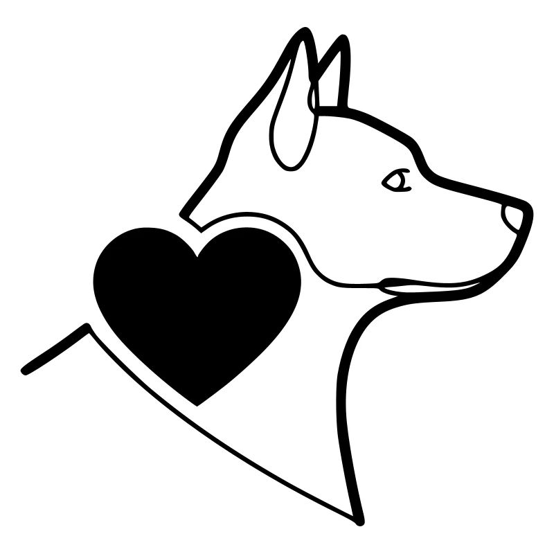 German Shepherd Heart Filled Minimal