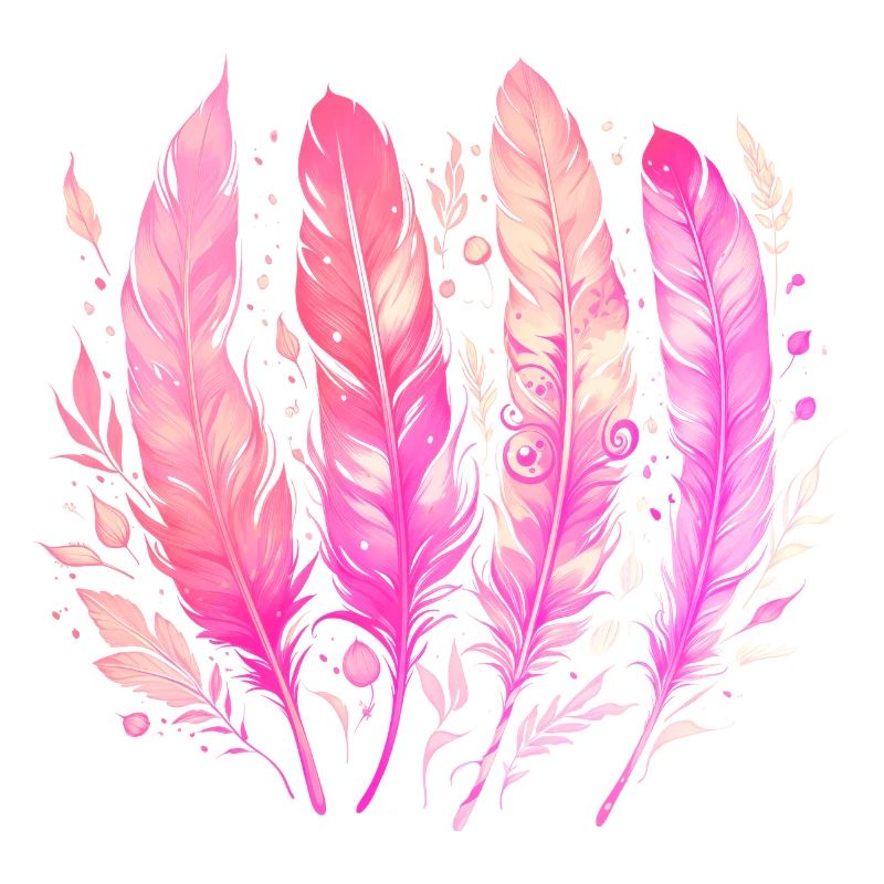 4 Feathers, Bird Feathers, Native Americans, Patterns