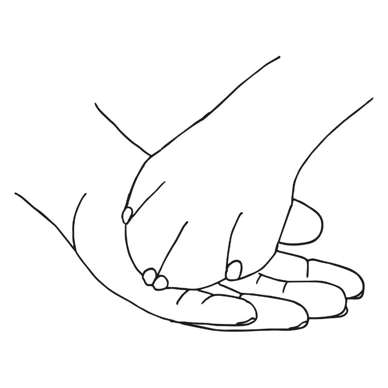 Hand mit Pfote