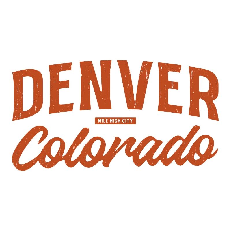 Logo rétro Script de Denver, Colorado