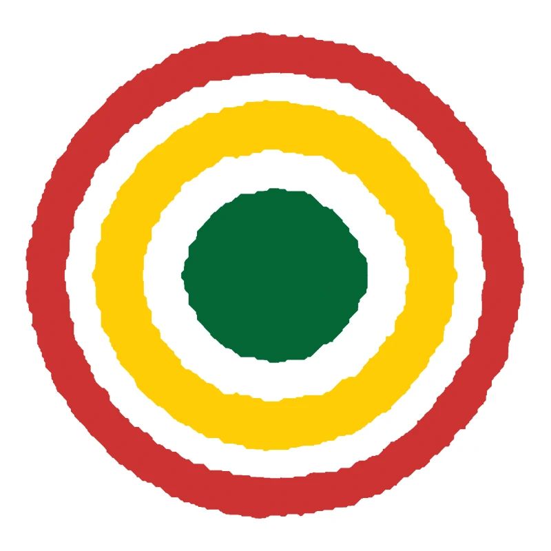 Abstract Concentric Reggae Circle Design