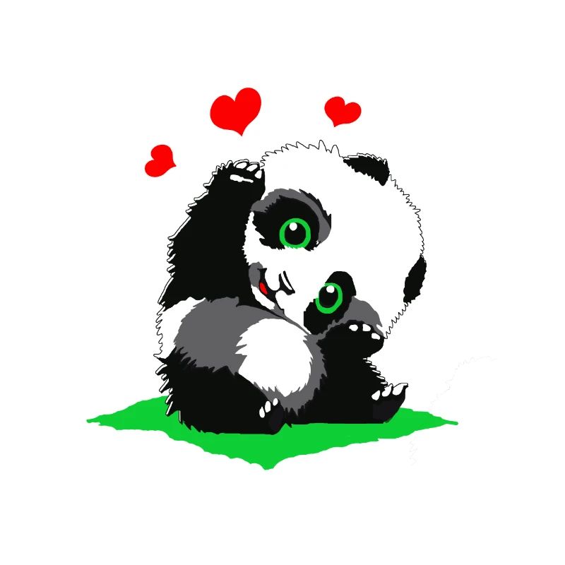 Kuschelpanda mit Herzchen