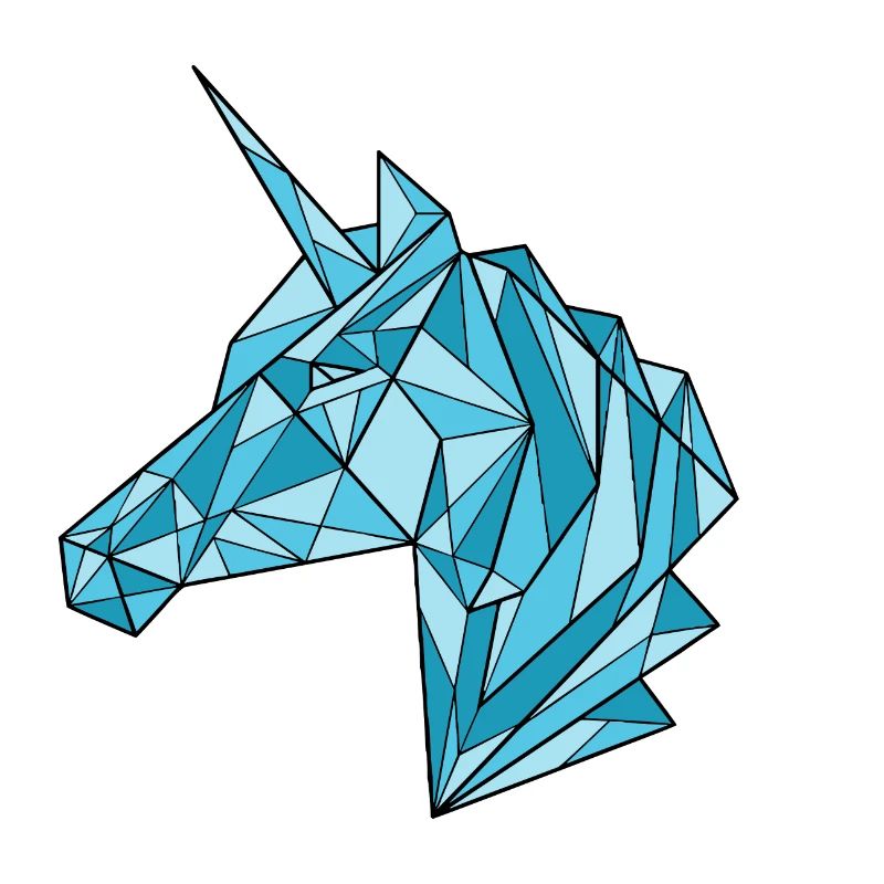 Unicorn Polygon Einhorn