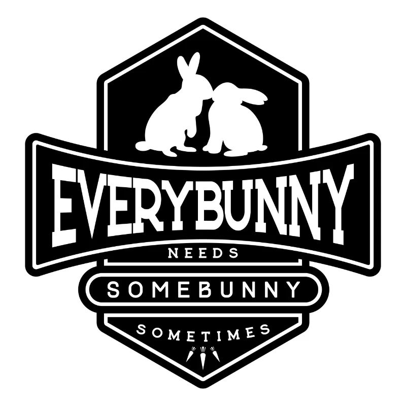 Jeder Hase braucht einen Hasen kuscheln Schwarz