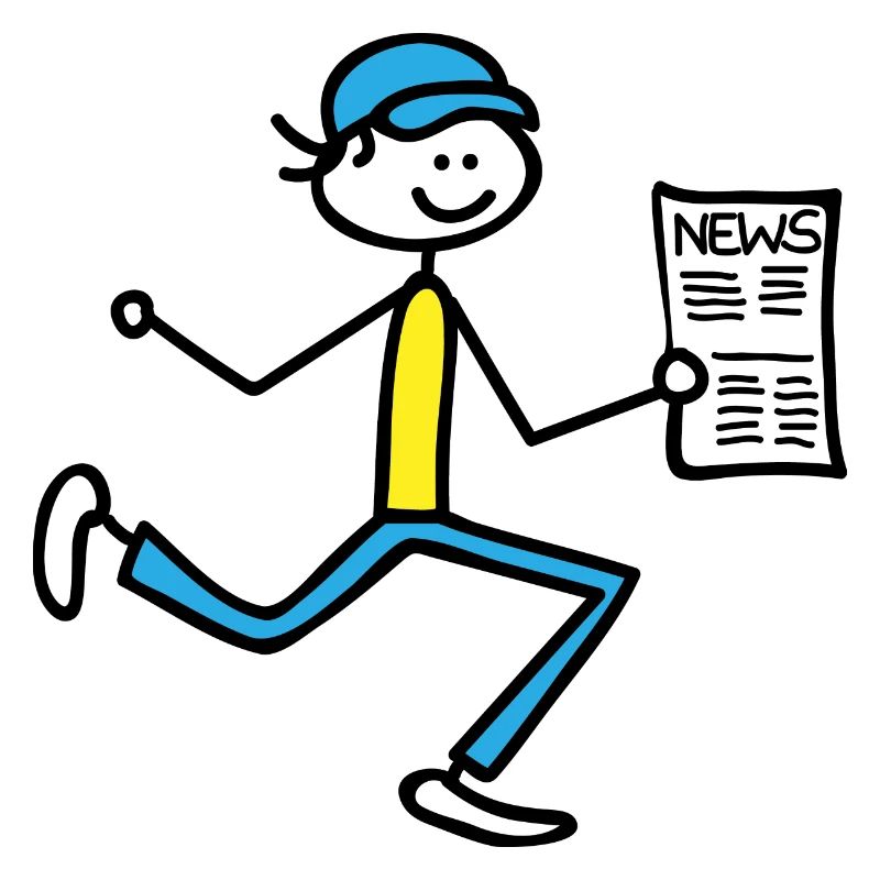 Mann mit Zeitung