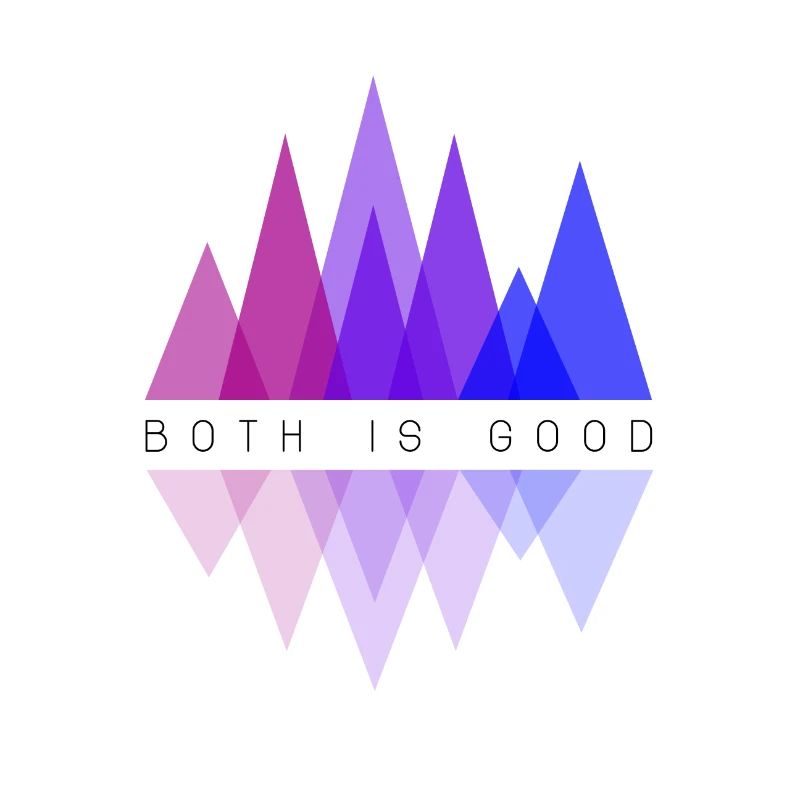 Both is good LGBT Gay Pride Bisexual Geometry