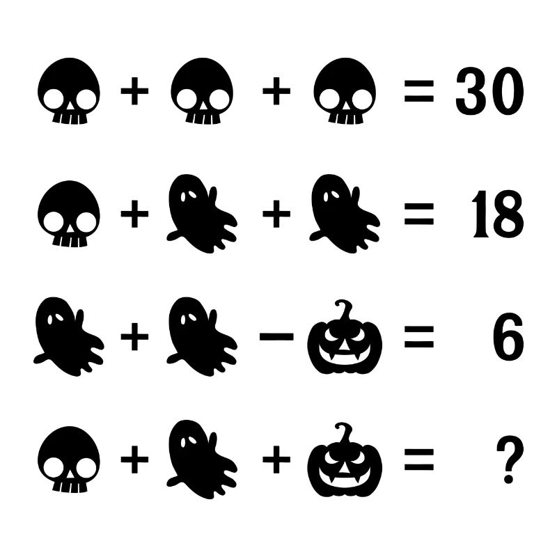 Halloween math puzzle gift