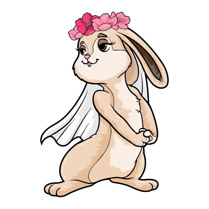bunny bride veil wedding
