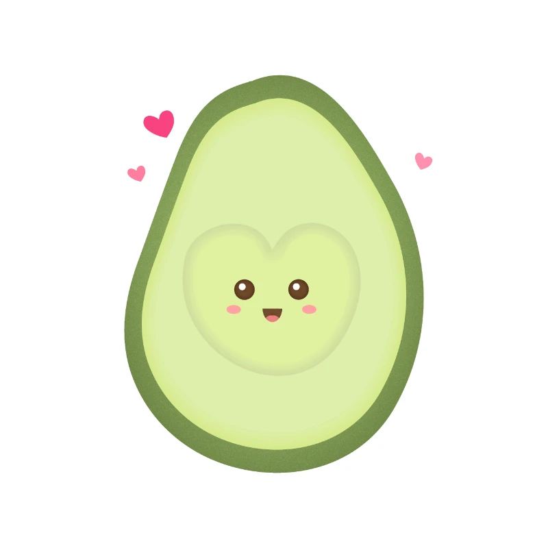 Nette Avocado-Hälfte, passendes Paar
