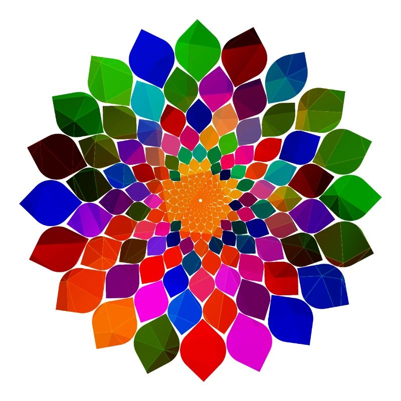 Fleur de fleurs de mandala colorées