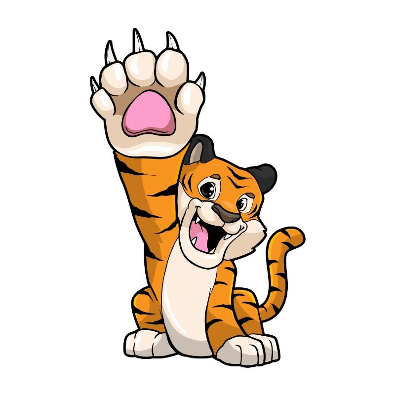 Tiger funny high five