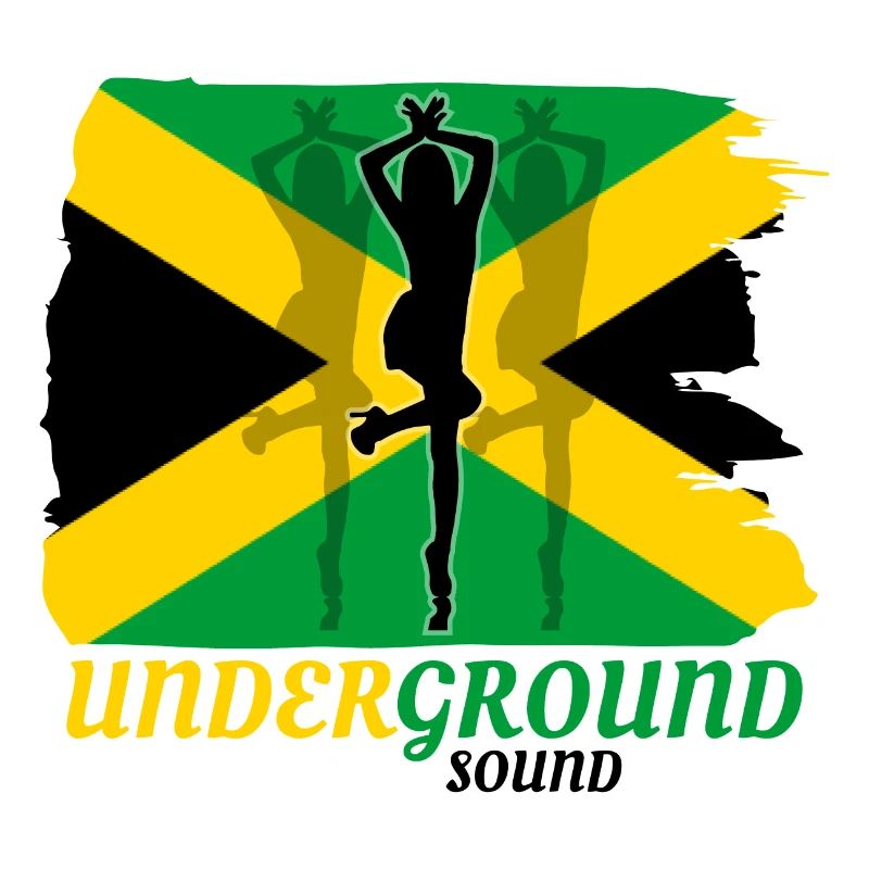 Sprint souterrain du drapeau de la Jamaïque