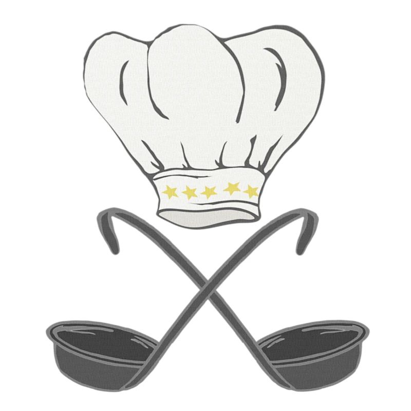 Toque de chef avec louches à soupe, cuisson