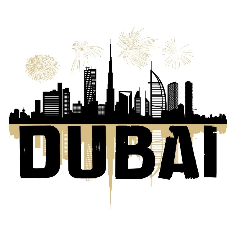 Feu d’artifice Dubai Skyline Khalifa