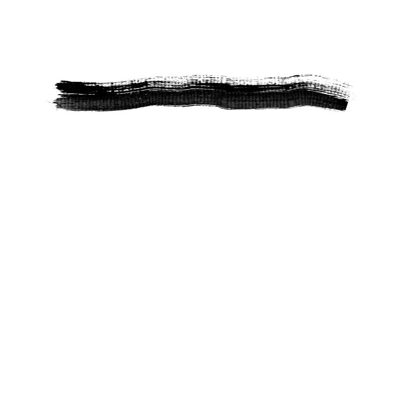 Black brush stroke line basic text