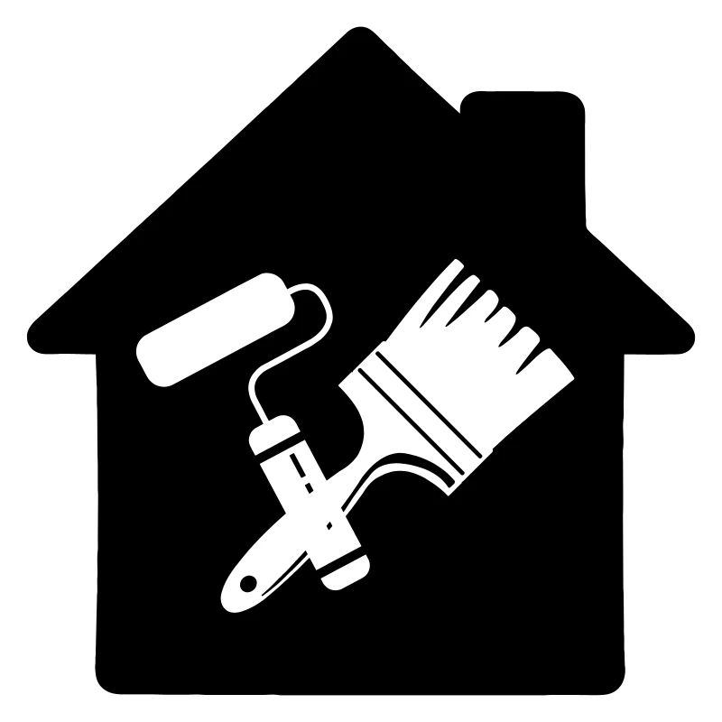 House painter roller and brush