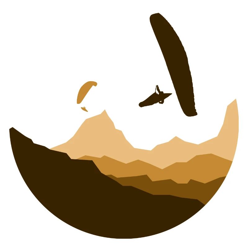 Mountains in a Circle Paragliding braun