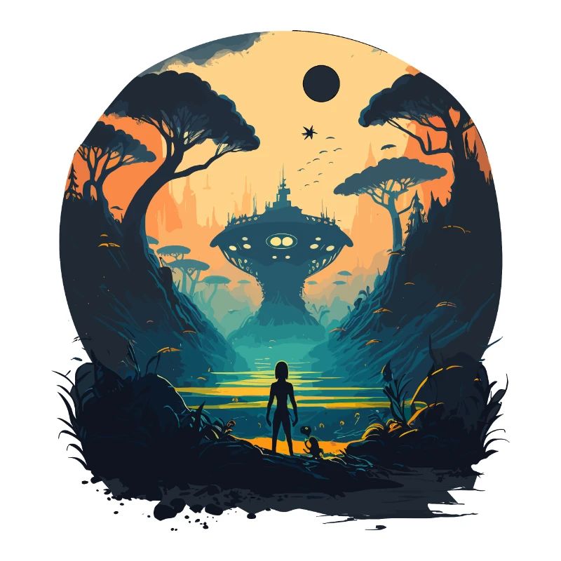Espace extraterrestre vert