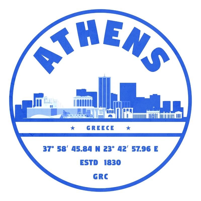 Timbre de la Skyline d’Athènes
