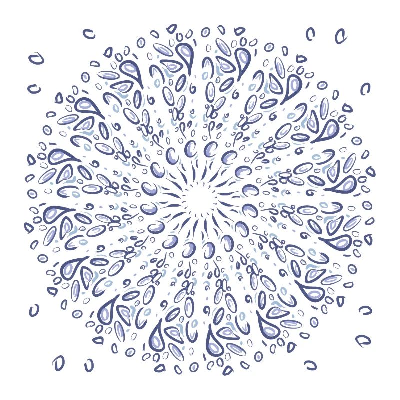 Azure Mandala Bloom