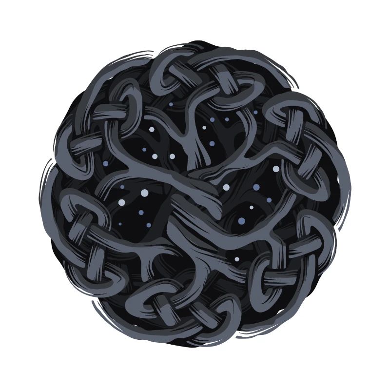 Celtic tree, black