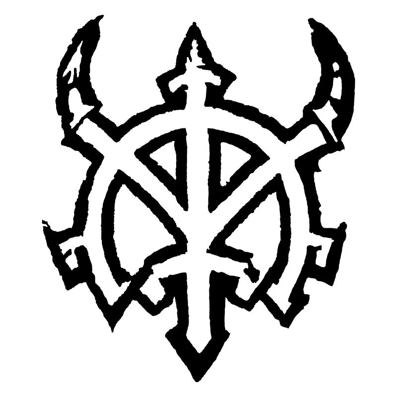 Symbol vikings avec corne, noir