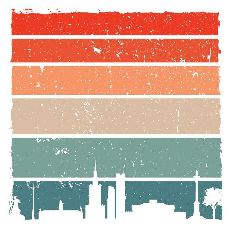 Sunset Skyline Gradient Tee