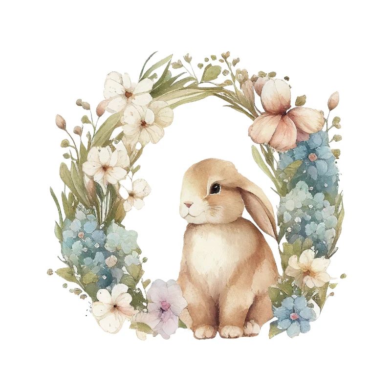 Couronne de fleurs de lapin
