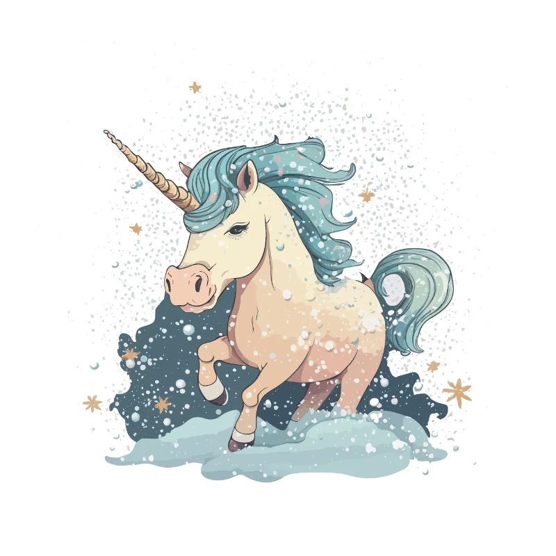 Verschneites Einhorn