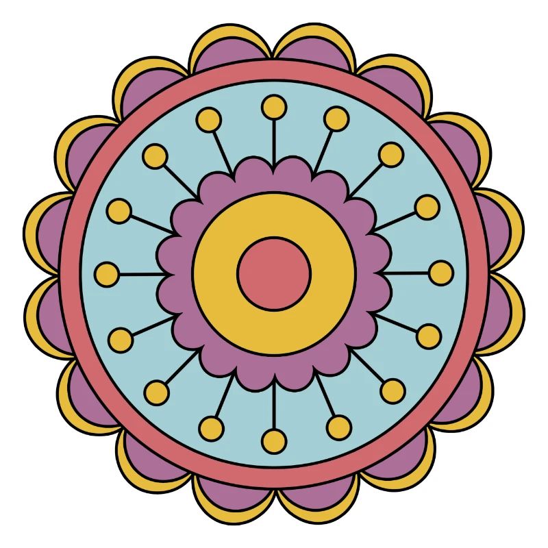 Niedliche Funky Hippie Boho Blume