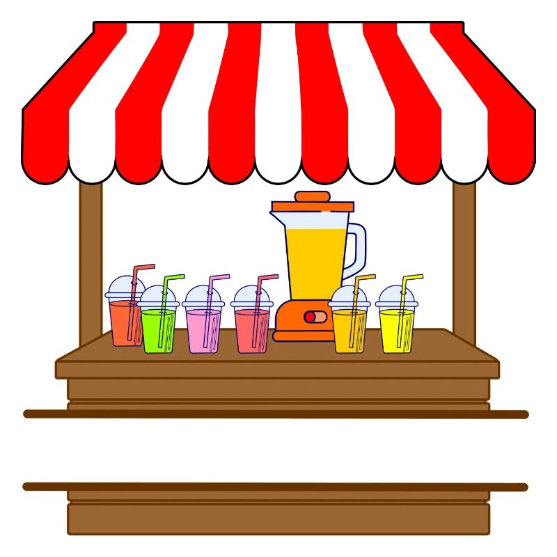 Marktstand mit Smoothies