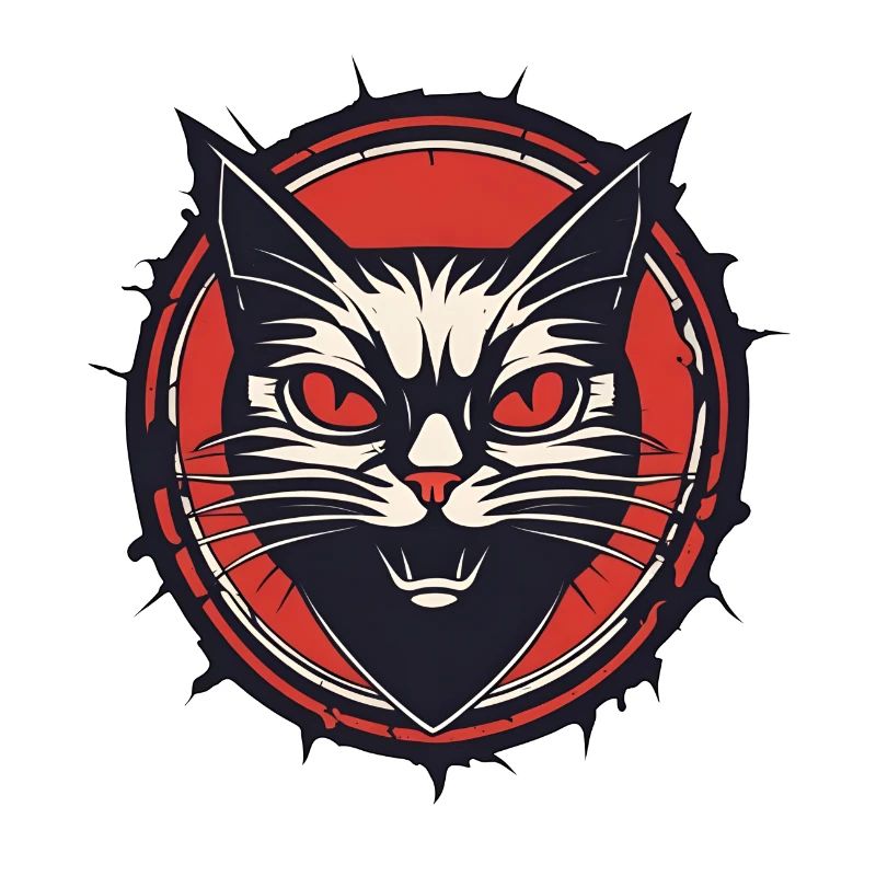 Devilish Cat / Kitty / Gothic / Halloween