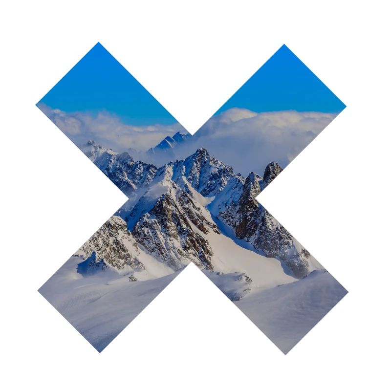 Abstrakte schneebedeckte Berge
