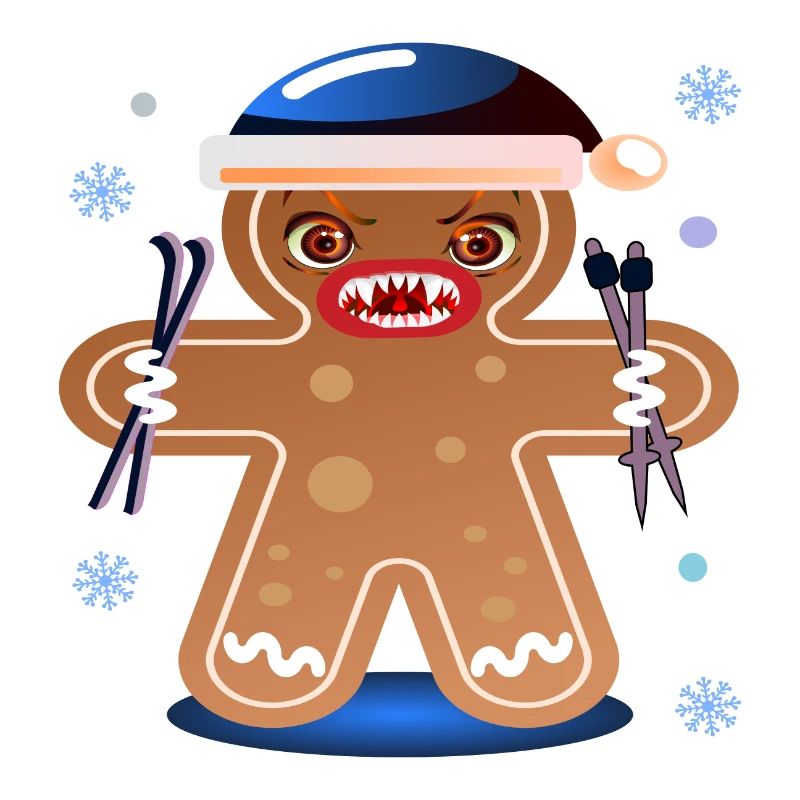 GINGERBREAD SKIING - ANGRY SKIER