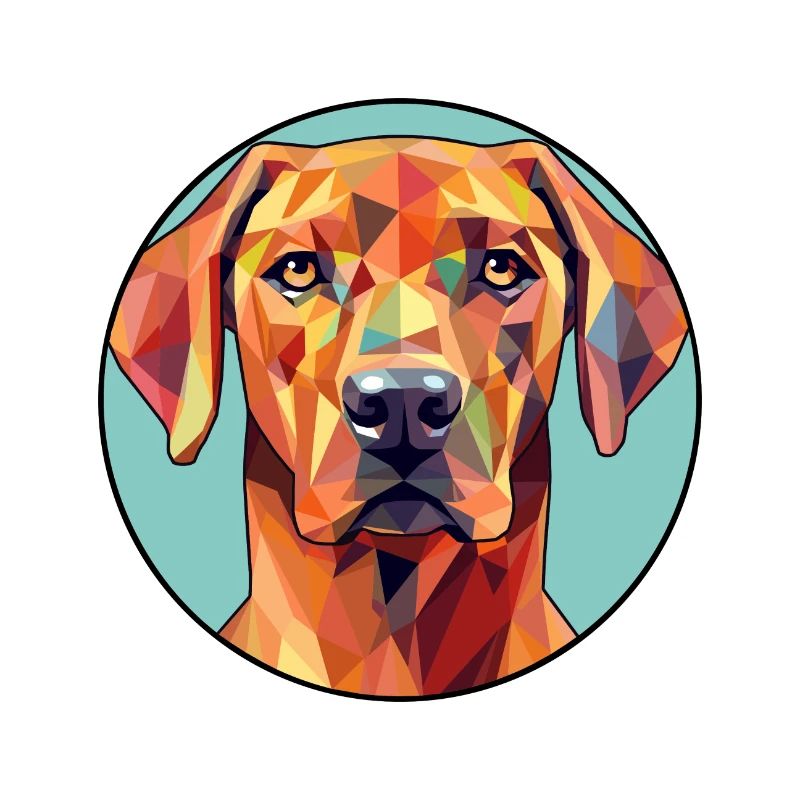 Rhodesian Ridgeback Hund Buntes Glas Buntes Auto