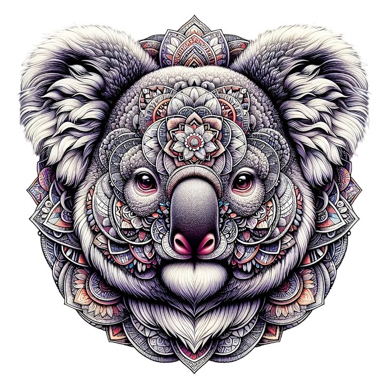 Koala décoré de Mandalas