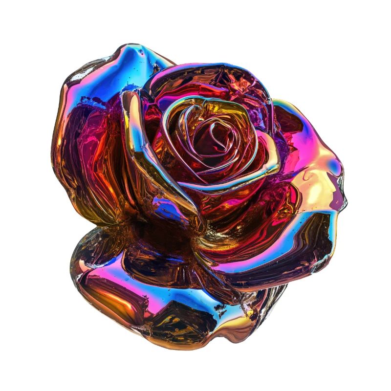 Irisierende Regenbogenrose