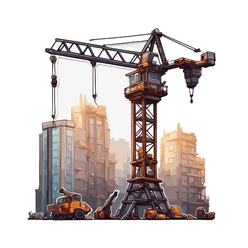 Grue / de chantier / treuil / système de grue