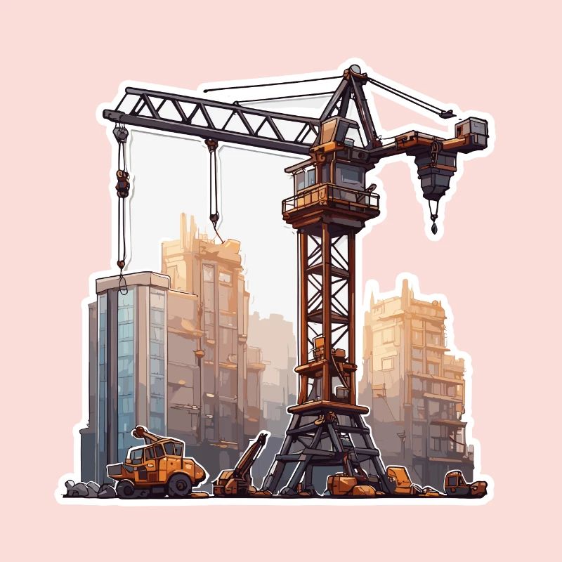 Grue / de chantier / treuil / système de grue