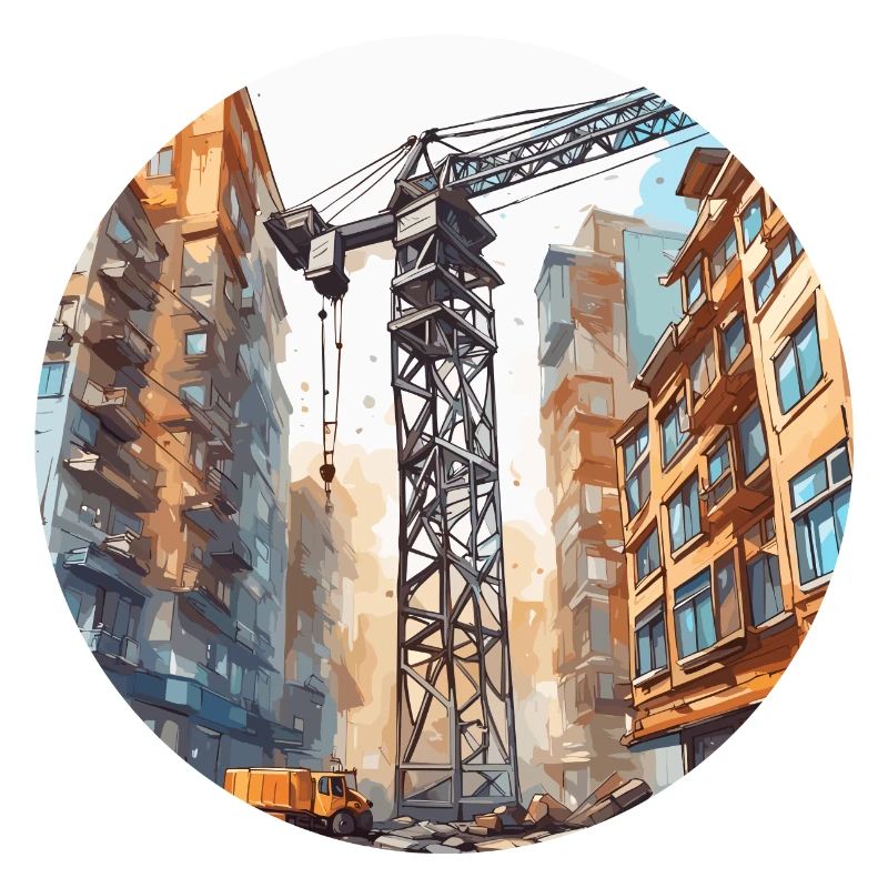 Grue / de chantier / treuil / système de grue