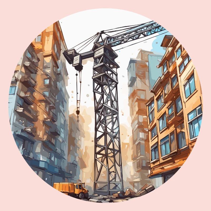 Grue / de chantier / treuil / système de grue