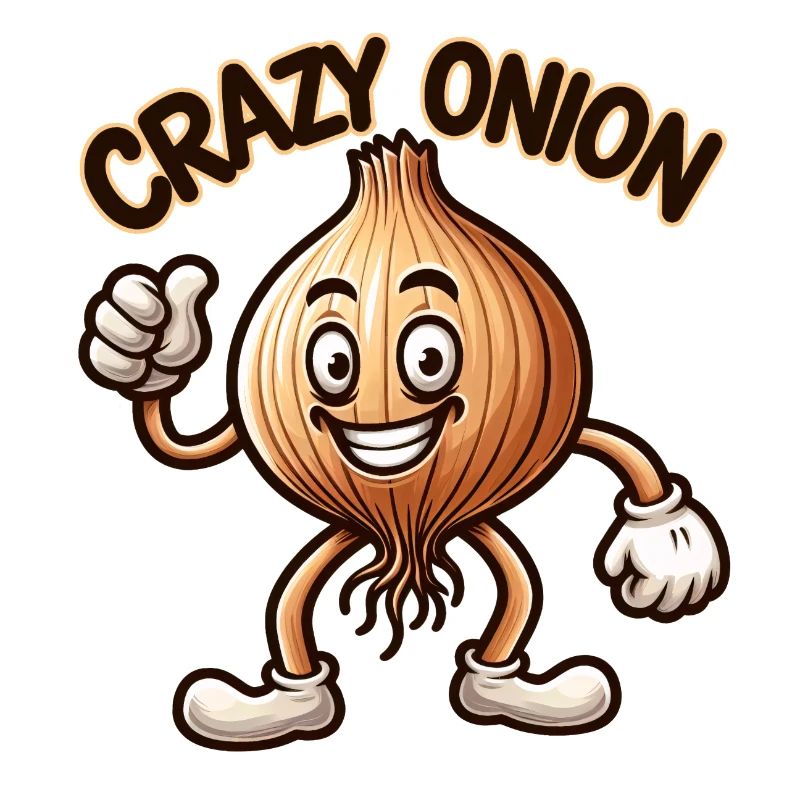 Crazy Veggies: Onion With Goatee and Thumbs Up