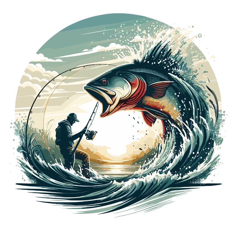Pêche pêcheur dynamique cadeau