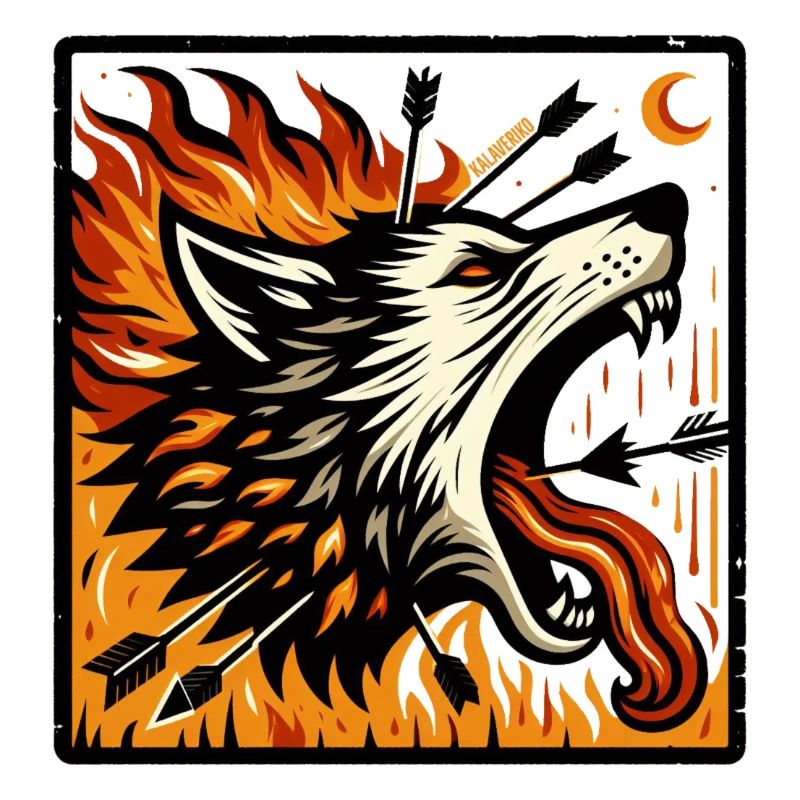 Wolf mit Pfeilen