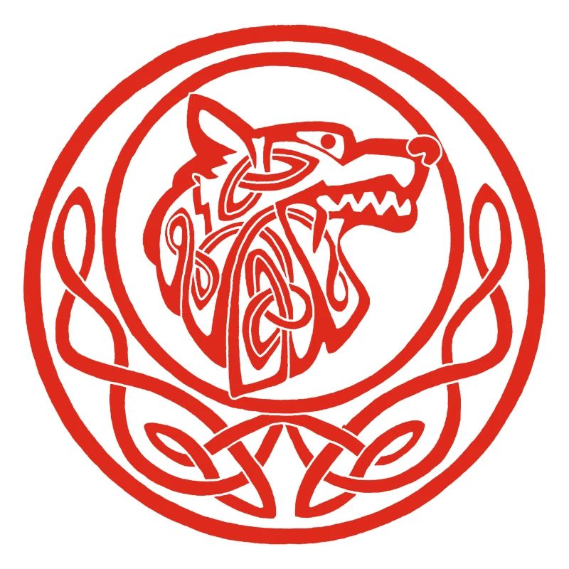 Red Wolf Lunar Symbol